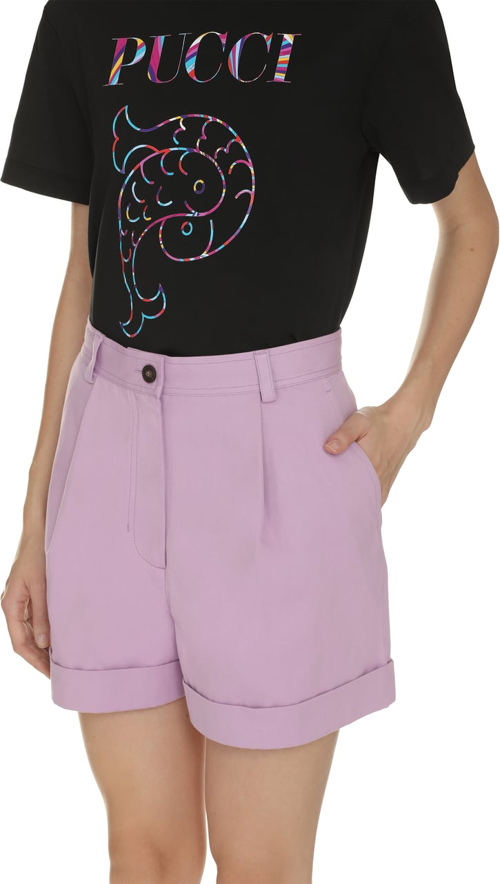 Maison Kitsuné Cotton shorts Paars