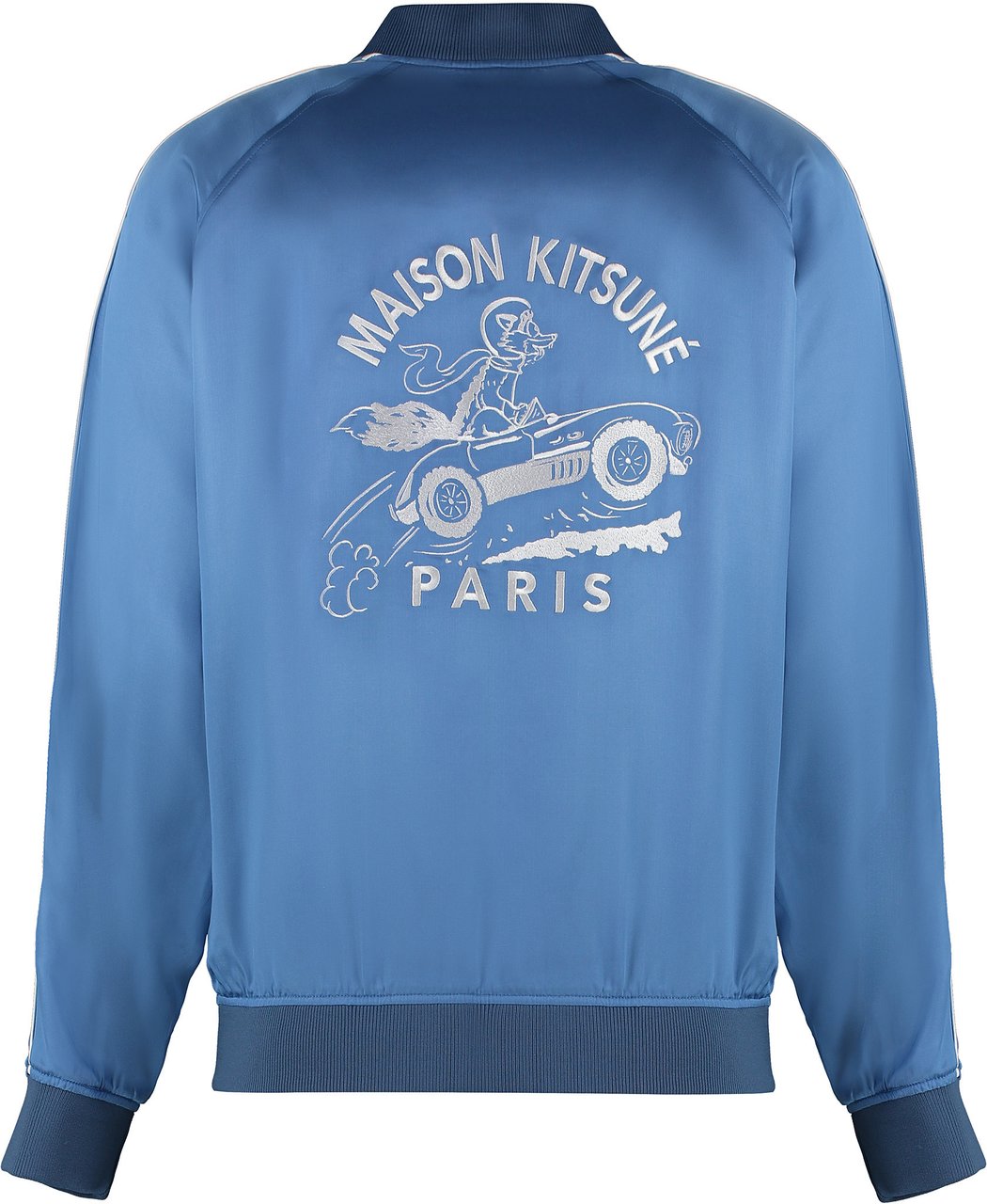 Maison Kitsuné Viscose full-zip sweatshirt Lichtblauw