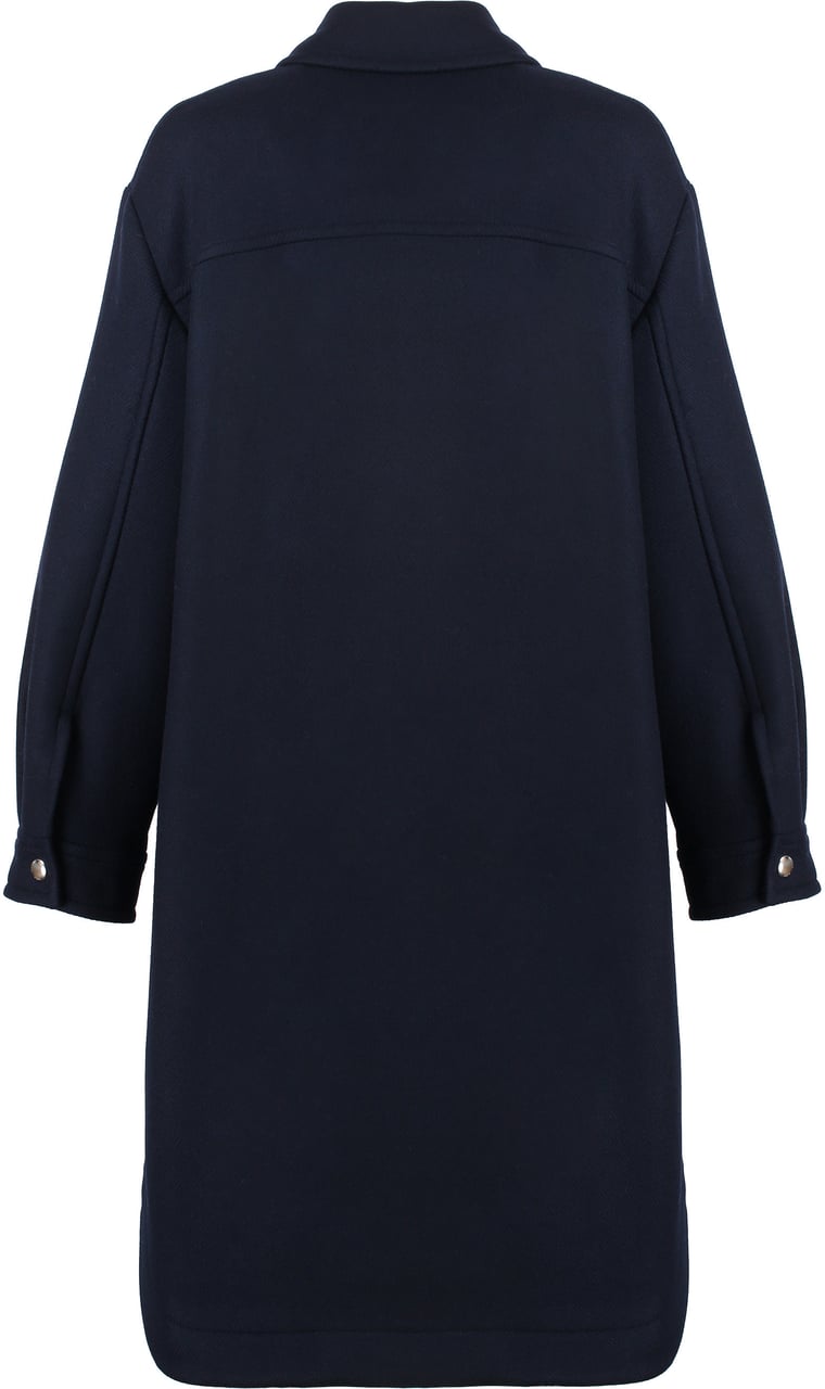 Maison Kitsuné Wool coat Blauw