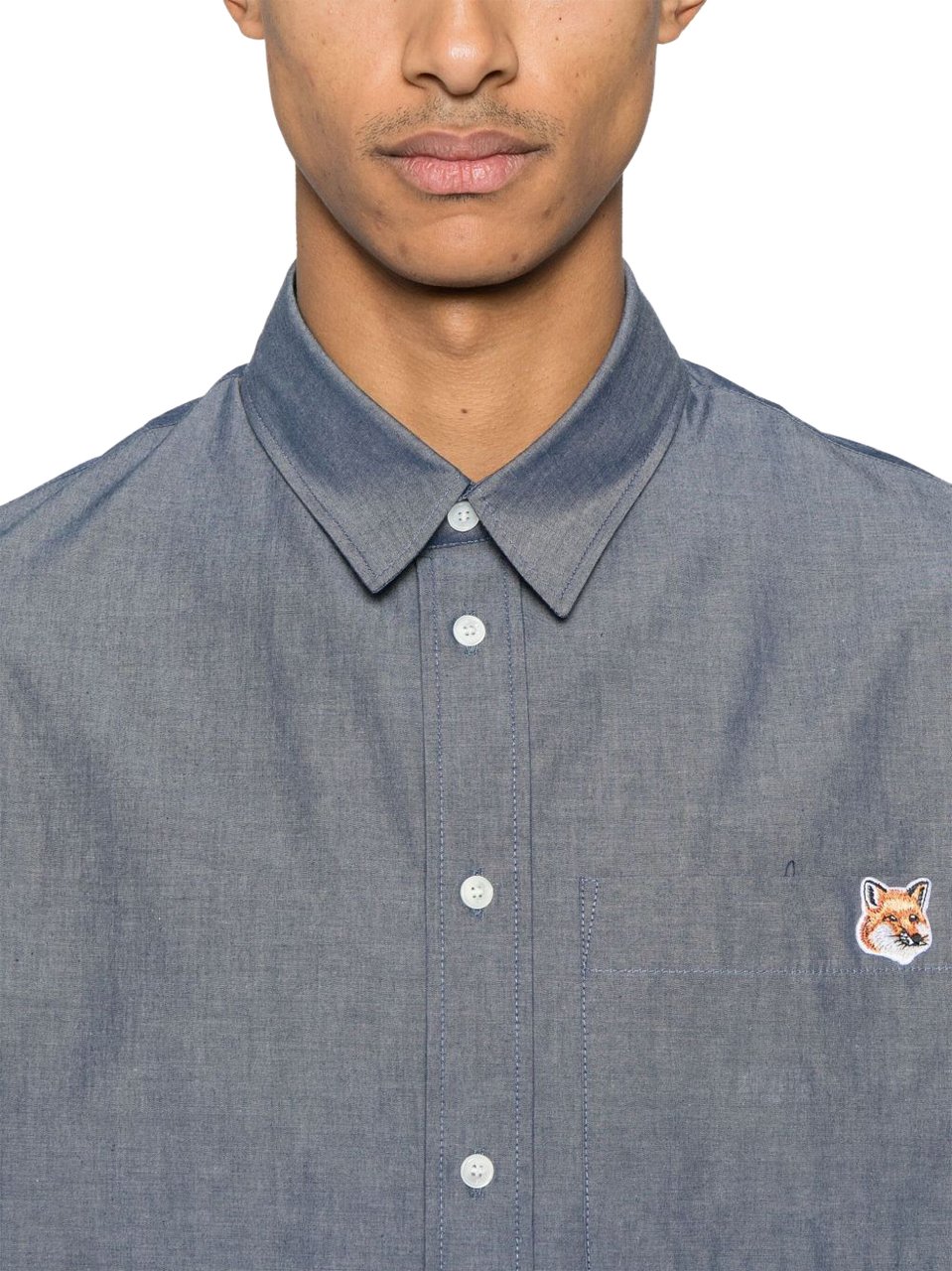 Maison Kitsuné Maison Kitsune' Shirts Blue Blauw
