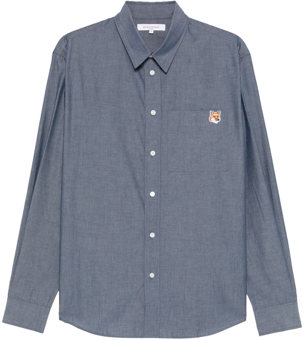 Maison Kitsuné Maison Kitsune' Shirts Blue Blauw