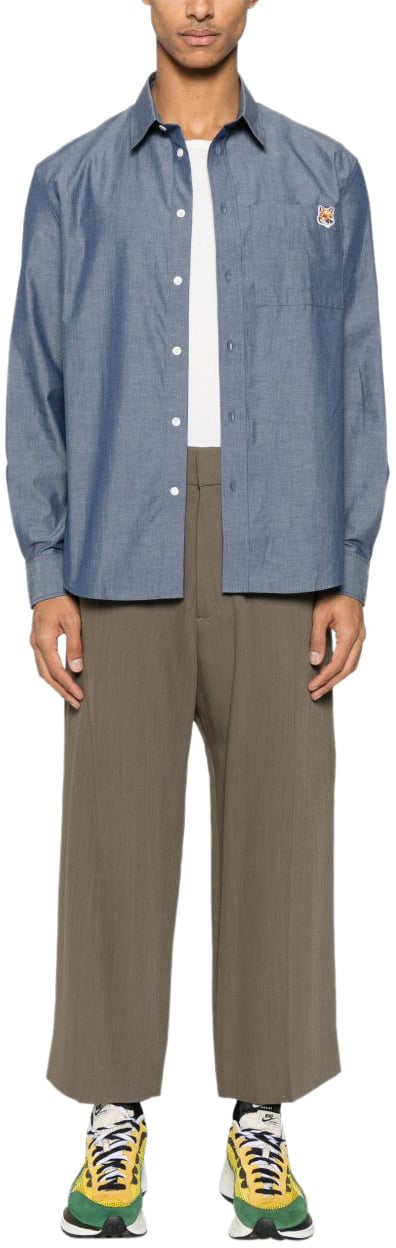 Maison Kitsuné Maison Kitsune' Shirts Blue Blauw