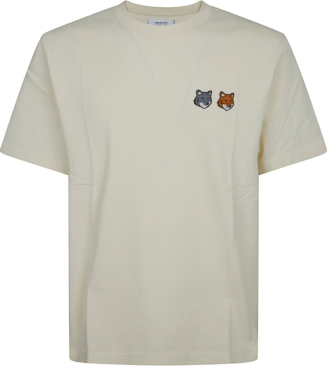 Maison Kitsuné MAISON KITSUNE DOUBLE FOX HEAD COMFORT TEE-SHIRT Wit