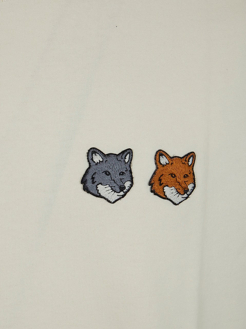 Maison Kitsuné MAISON KITSUNE DOUBLE FOX HEAD COMFORT TEE-SHIRT Wit