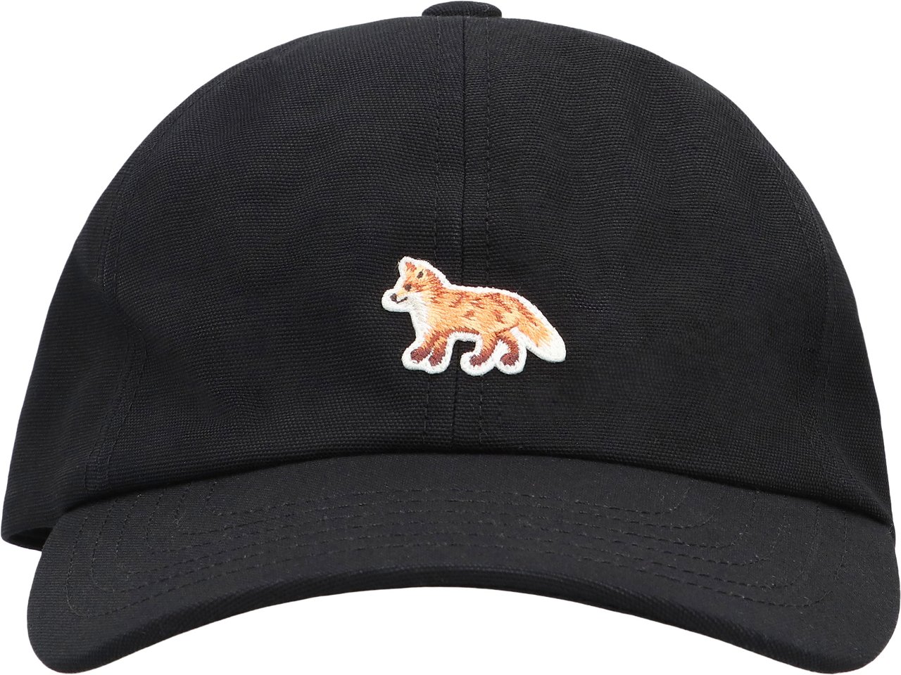 Maison Kitsuné Baseball cap with logo Zwart