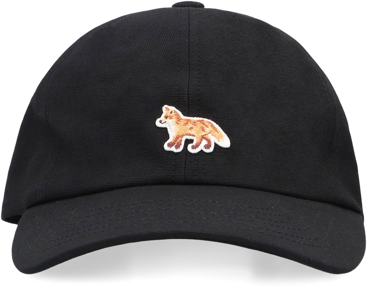 Maison Kitsuné Baseball cap with logo Zwart