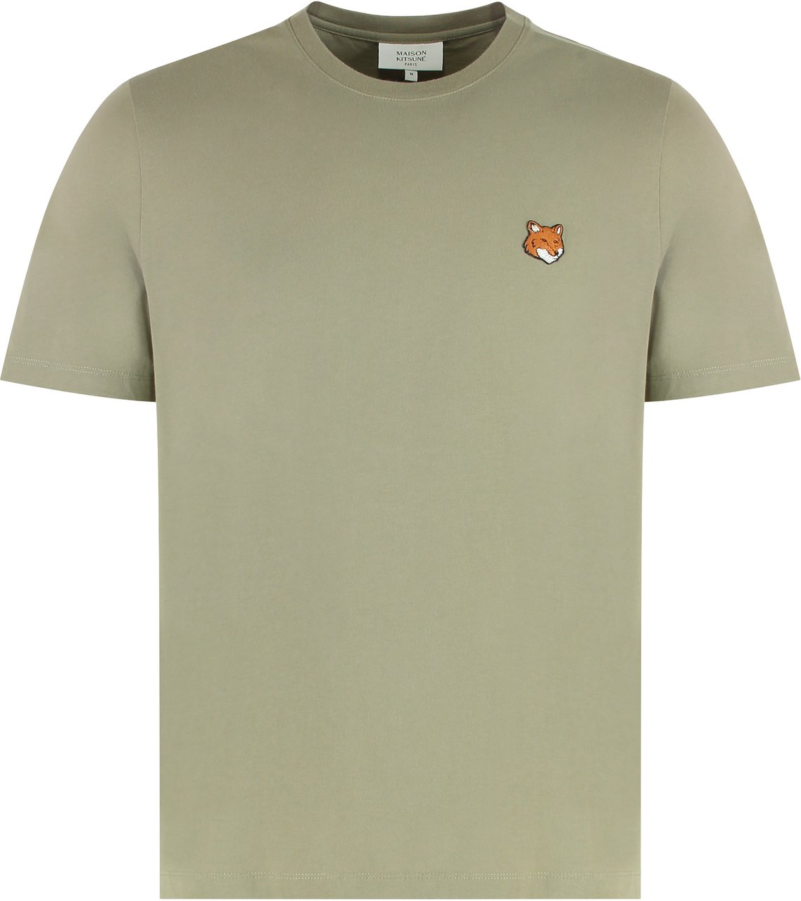Maison Kitsuné T-shirt crew neck in cotton Groen