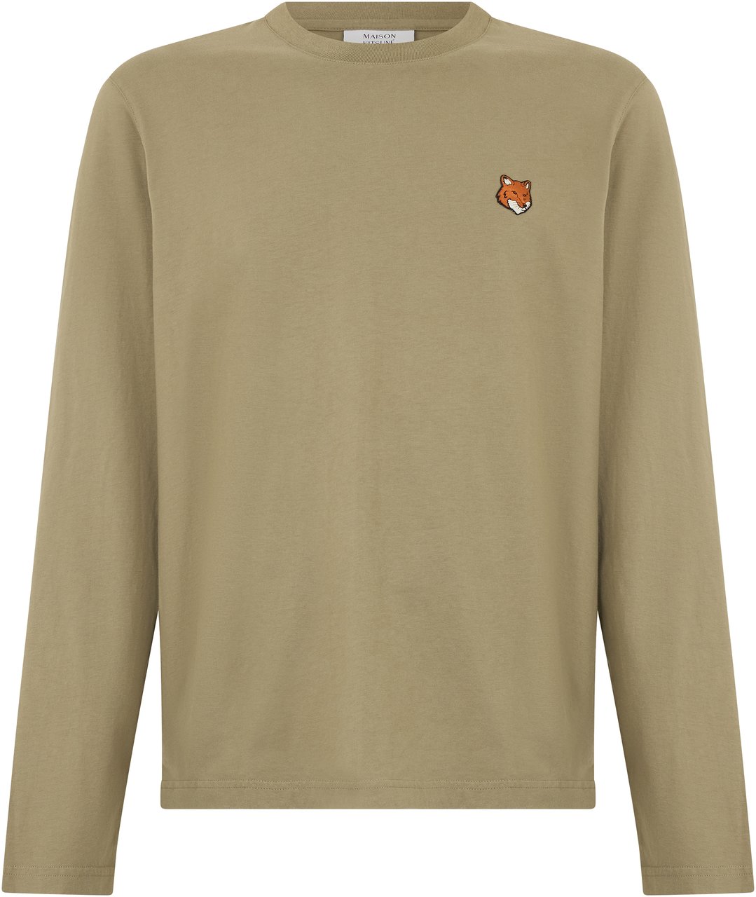 Maison Kitsuné Long sleeve cotton t-shirt Beige