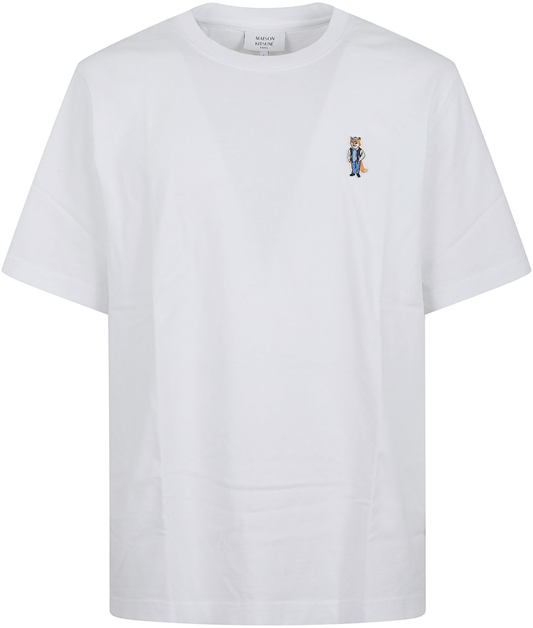 Maison Kitsuné MAISON KITSUNE DRESSED FOX COMFORT  TEE-SHIRT Wit