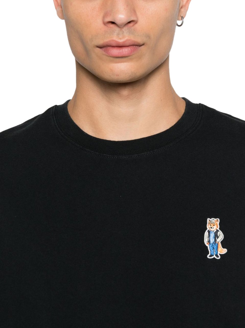Maison Kitsuné Maison Kitsune' T-Shirts And Polos Black Zwart