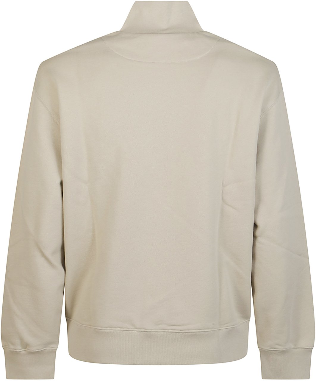 Maison Kitsuné Fox Head Comfort Half Zip Sweatshirt Grey Grijs