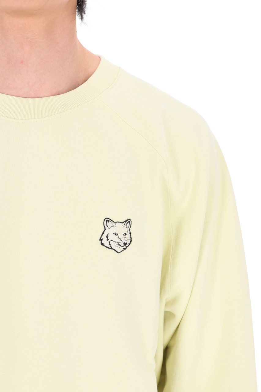 Maison Kitsuné Fox Head Tonal Patch Oversized Cotton Sweatshirt Neutraal