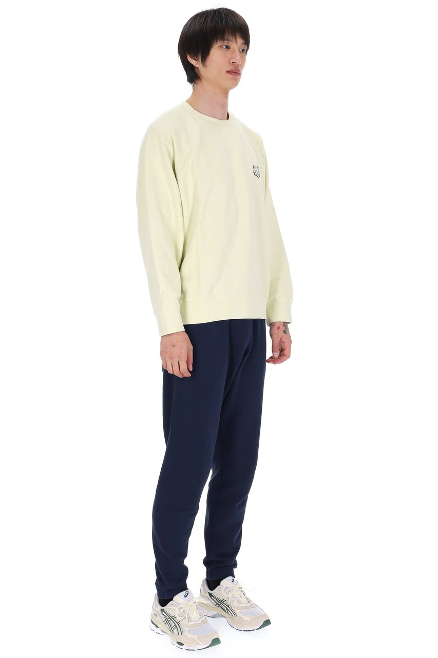 Maison Kitsuné Fox Head Tonal Patch Oversized Cotton Sweatshirt Neutraal