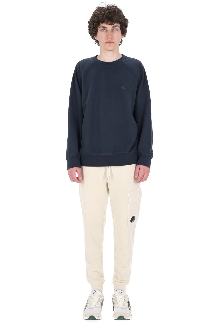 Maison Kitsuné Oversized Fox Head Cotton Sweatshirt Zwart