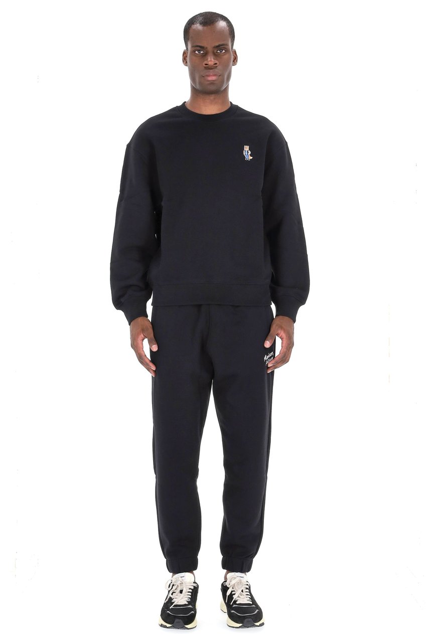 Maison Kitsuné Fox Crewneck Sweatshirt Regular Fit Zwart