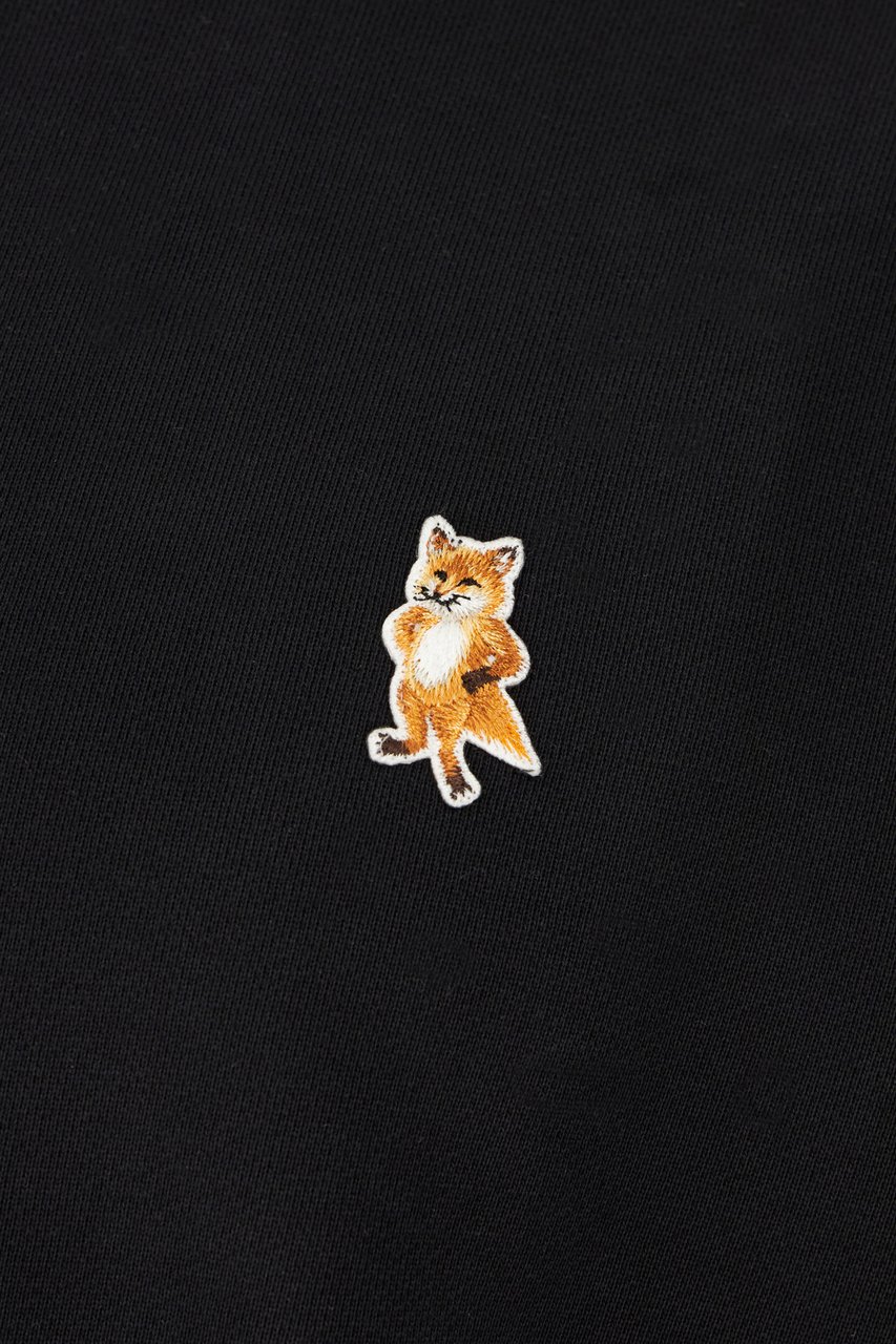 Maison Kitsuné Maison Kitsunè Black cotton sweatshirt Zwart