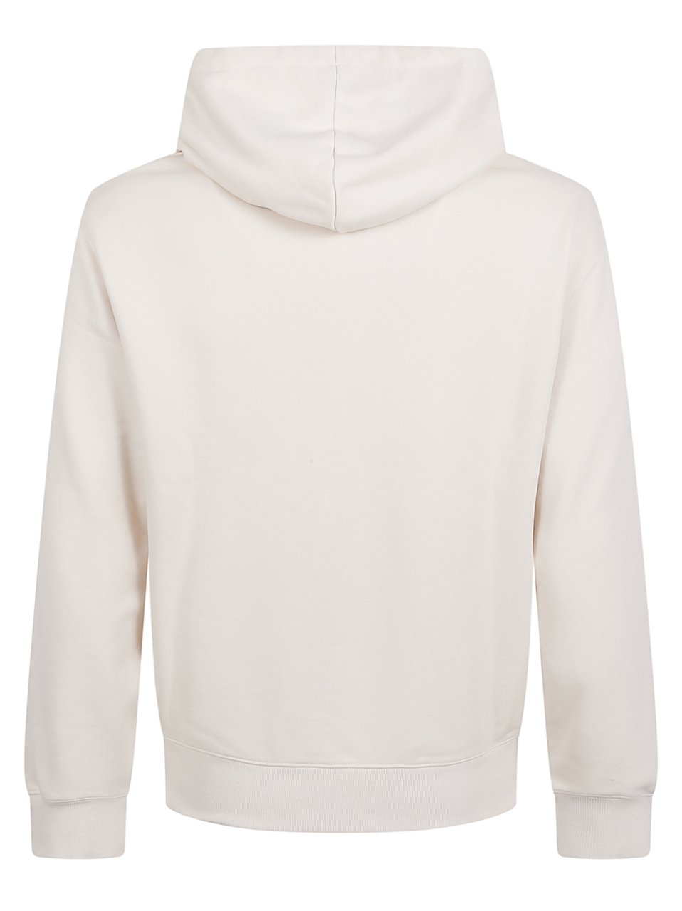 Maison Kitsuné Lightweight White Hoodie With Embroidered Fox Emblem Wit