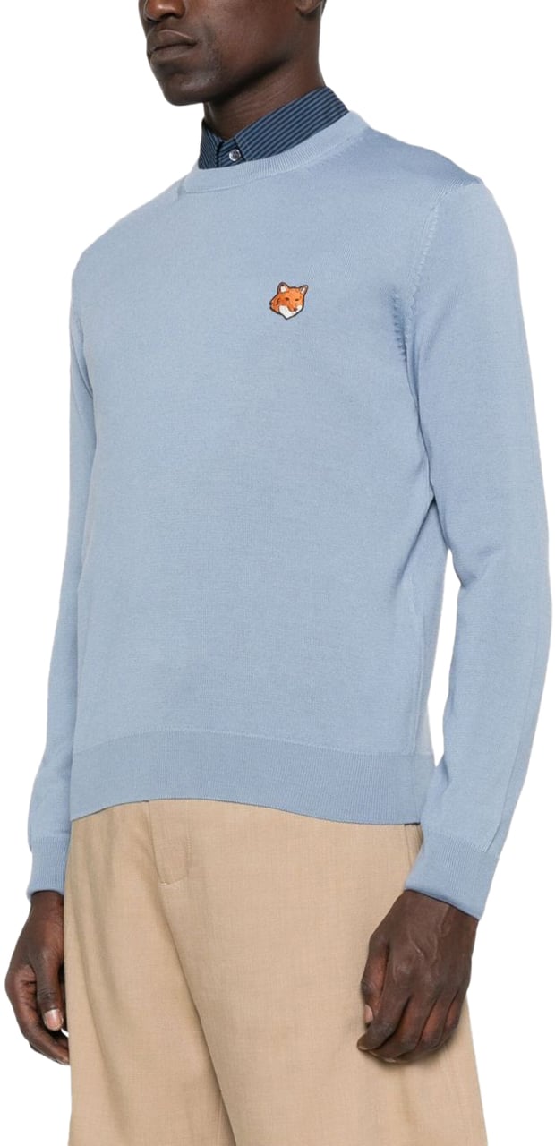 Maison Kitsuné Maison Kitsune' Sweaters Clear Blue Blauw