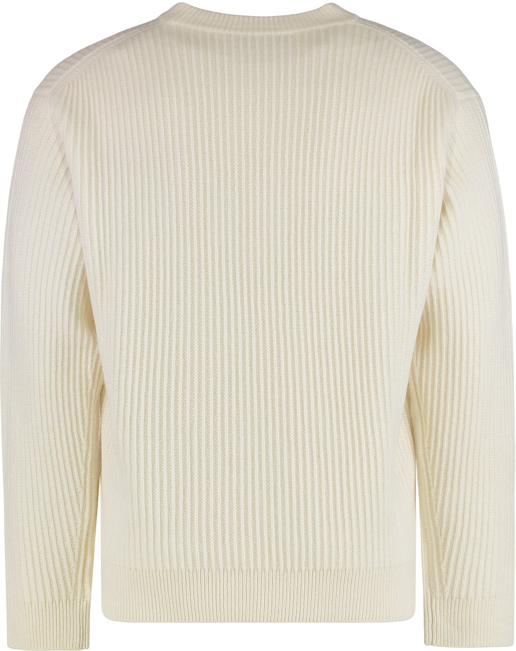 Maison Kitsuné Ribbed wool sweater Neutraal