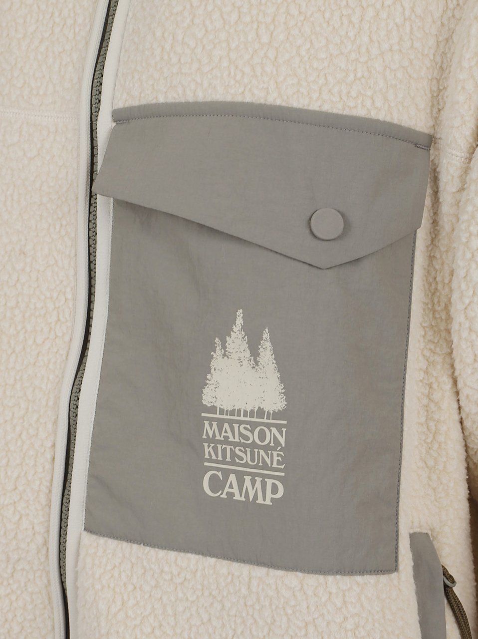 Maison Kitsuné MAISON KITSUNE CASUAL FLEECE JACKET Beige