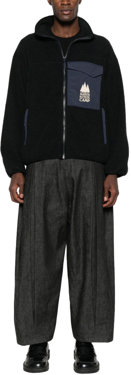 Maison Kitsuné Maison Kitsune' Coats Black Zwart