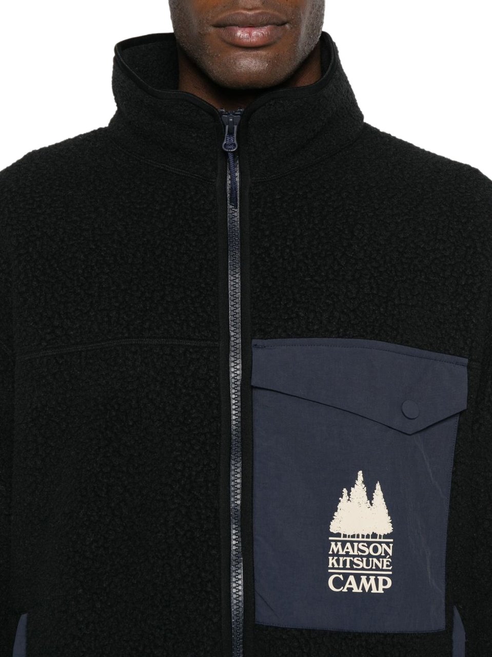 Maison Kitsuné Maison Kitsune' Coats Black Zwart