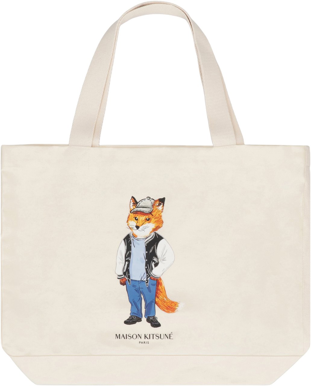 Maison Kitsuné Tote bag made of cotton Neutraal