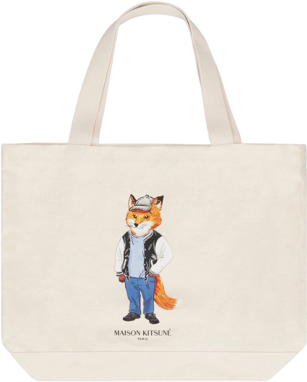 Maison Kitsuné Tote bag made of cotton Neutraal