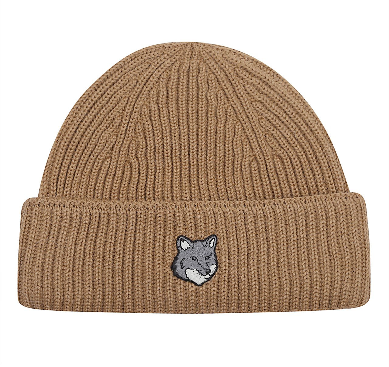 Maison Kitsuné MAISON KITSUNE FOX HEAD LARGE BEANIE Maroon