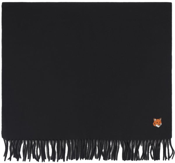 Maison Kitsuné Maison Kitsune' Scarfs Black Zwart