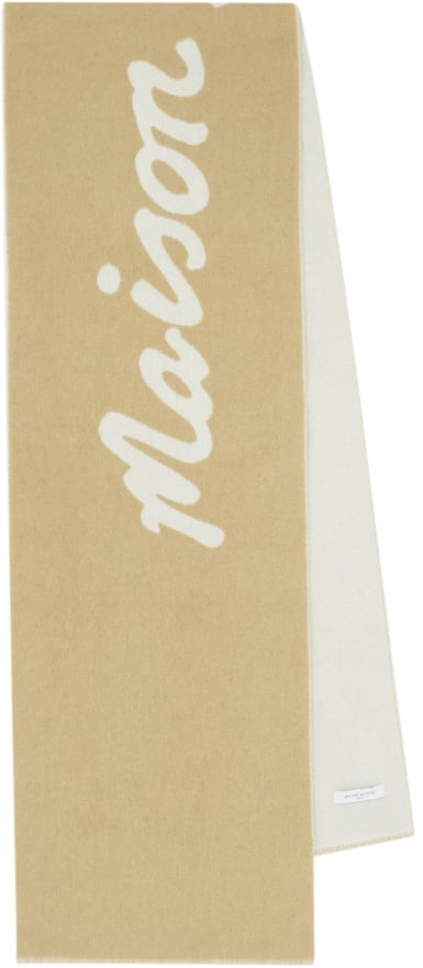 Maison Kitsuné Maison Kitsune' Scarfs Camel Beige