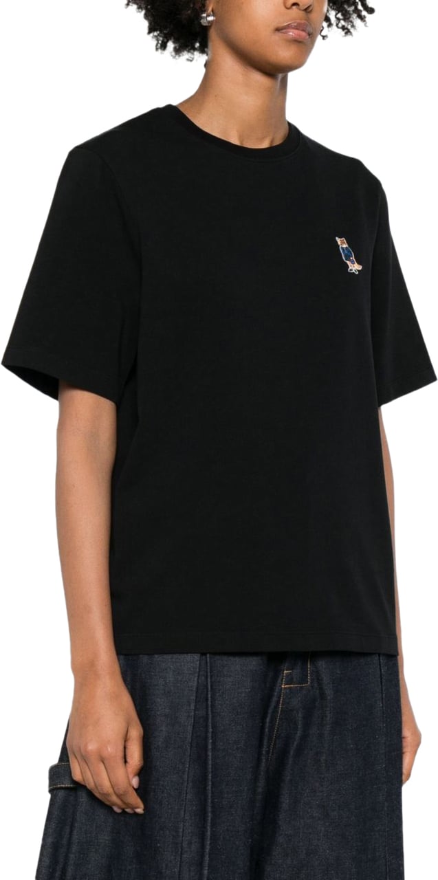 Maison Kitsuné Maison Kitsune' T-Shirts And Polos Black Zwart