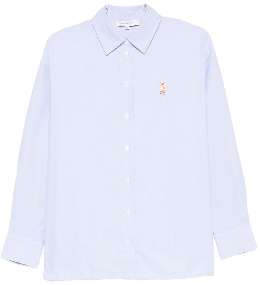 Maison Kitsuné Maison Kitsune' Shirts Clear Blue Blauw