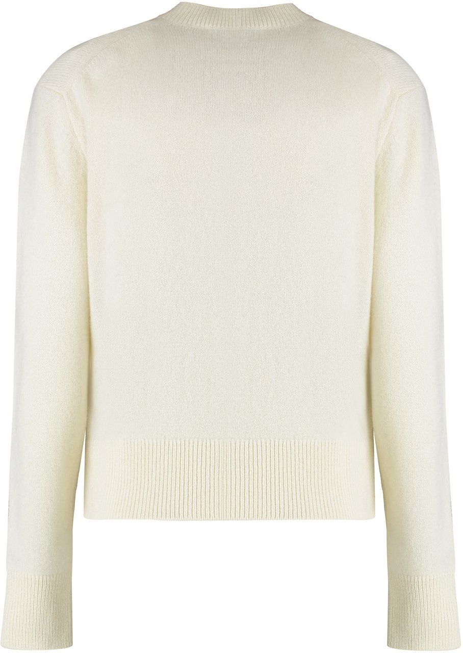 Maison Kitsuné Merino wool cardigan Neutraal