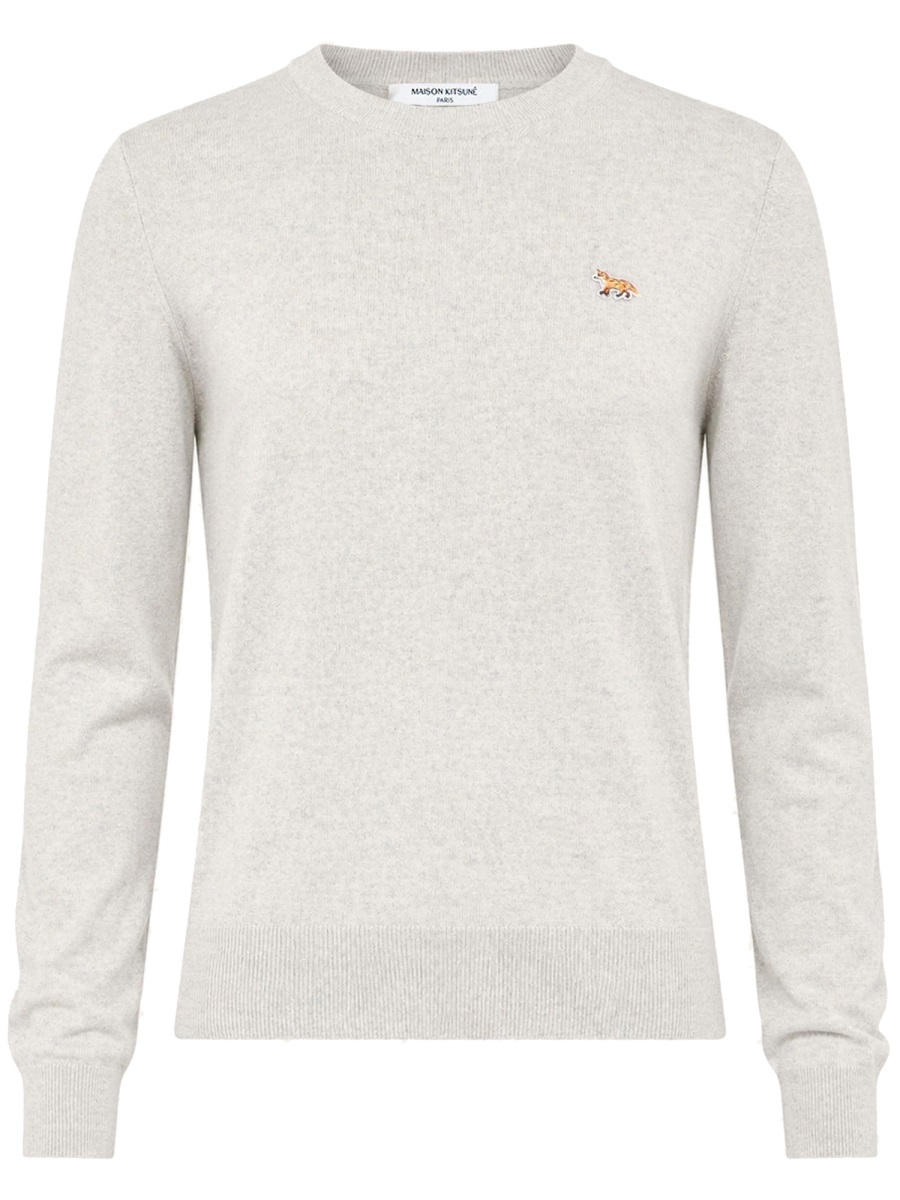 Maison Kitsuné Neutral Wool Regular Fit Sweater Wit