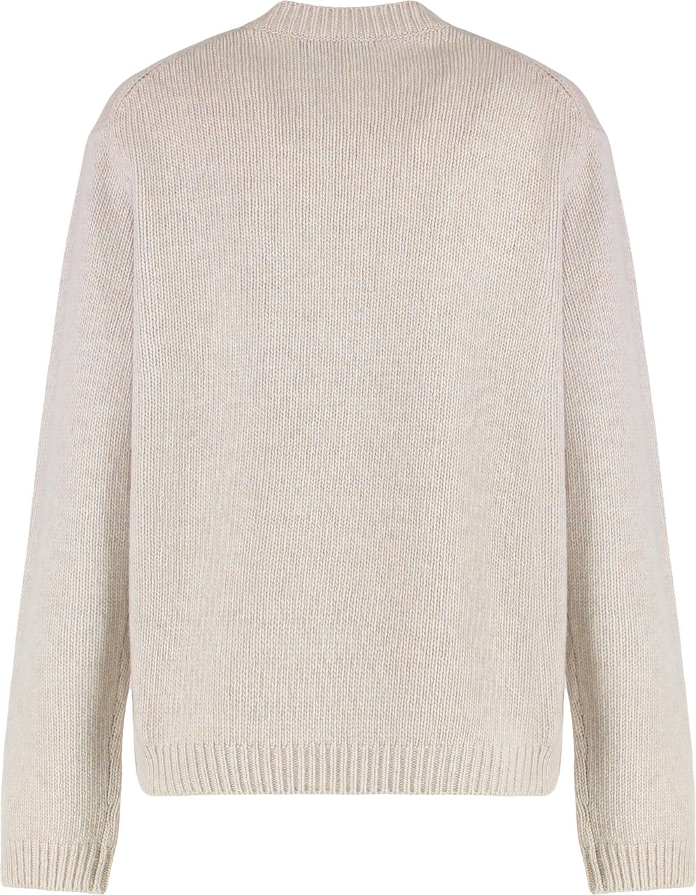 Maison Kitsuné Sweater with round neckline in wool Neutraal