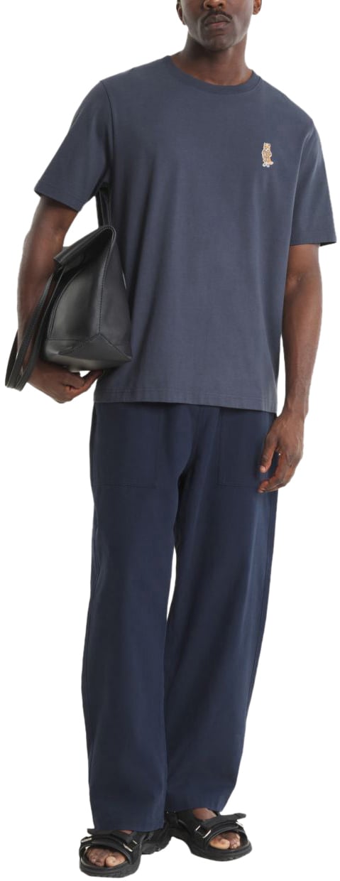 Maison Kitsuné Maison Kitsune' T-Shirts And Polos Blue Blauw