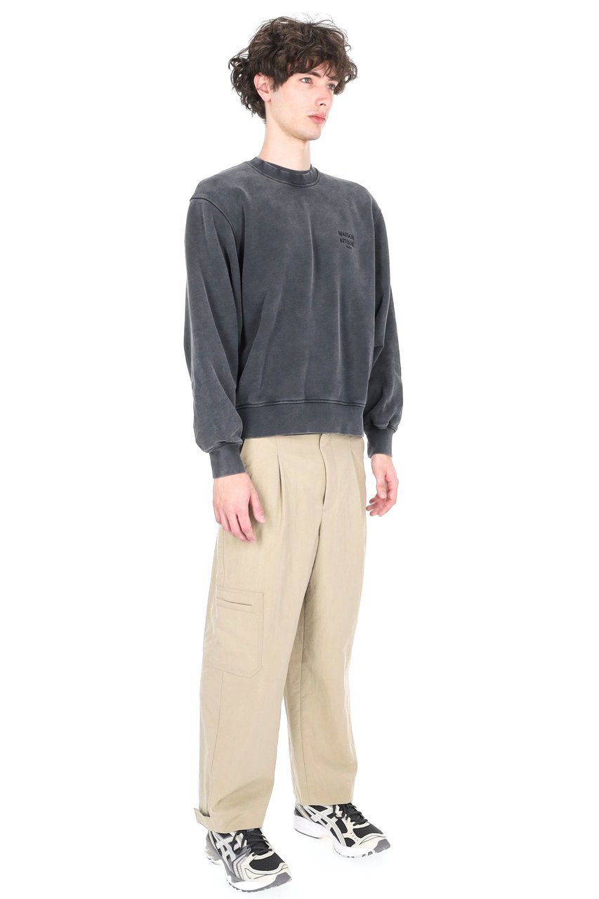 Maison Kitsuné Paris Faded Cotton Sweatshirt Grijs