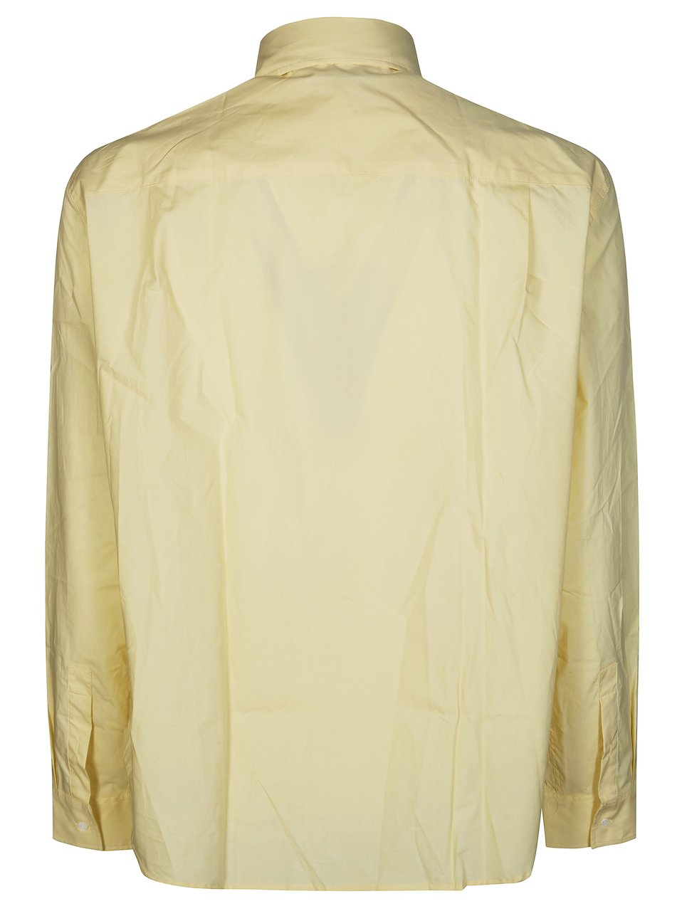 Maison Kitsuné Pale Yellow Regular Fit Fox Shirt Neutraal