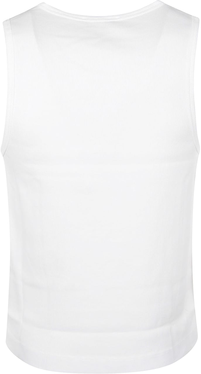Maison Kitsuné Logo Tank Top White Wit