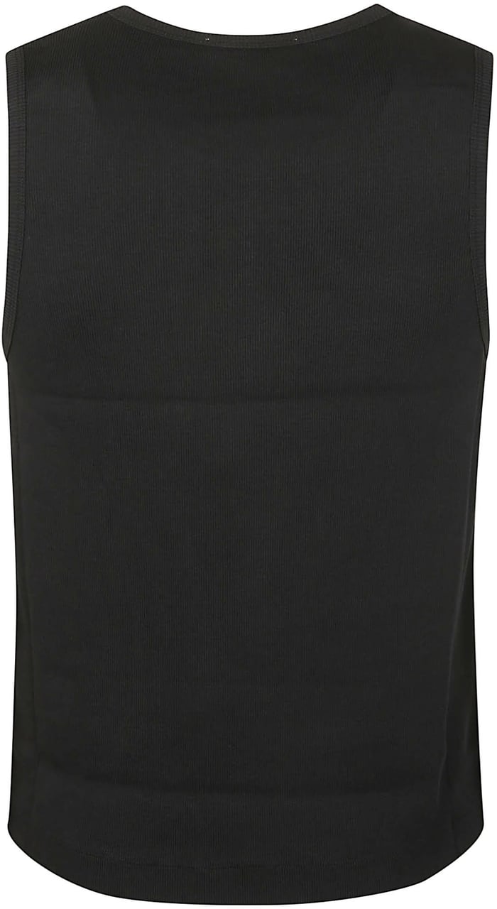 Maison Kitsuné Logo Tank Top Black Zwart