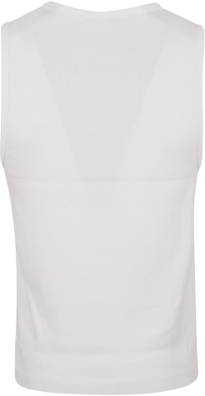 Maison Kitsuné MAISON KITSUNE MAISON KITSUNÉ PARIS RIBBED TANK TOP Wit