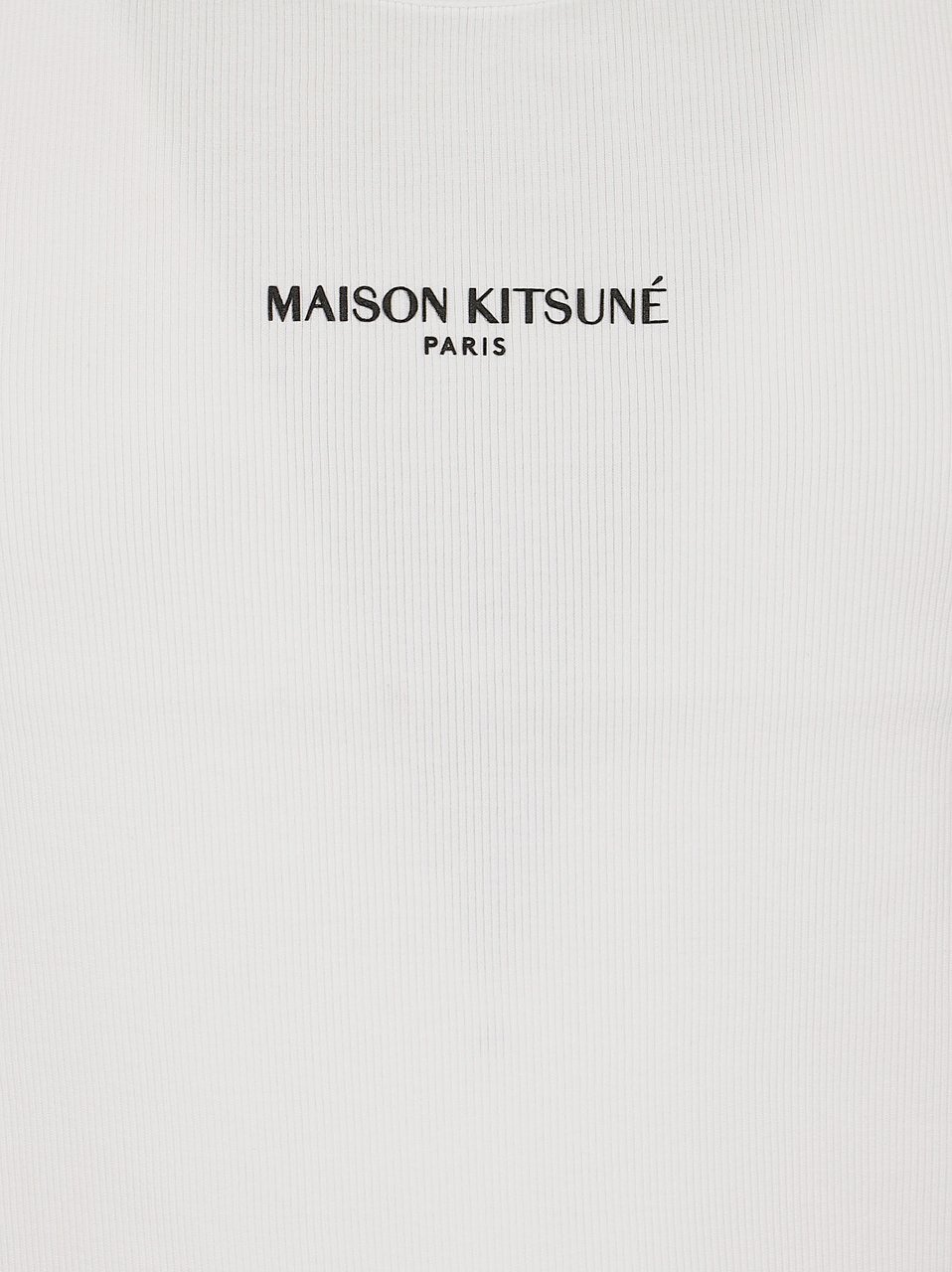 Maison Kitsuné MAISON KITSUNE MAISON KITSUNÉ PARIS RIBBED TANK TOP Wit