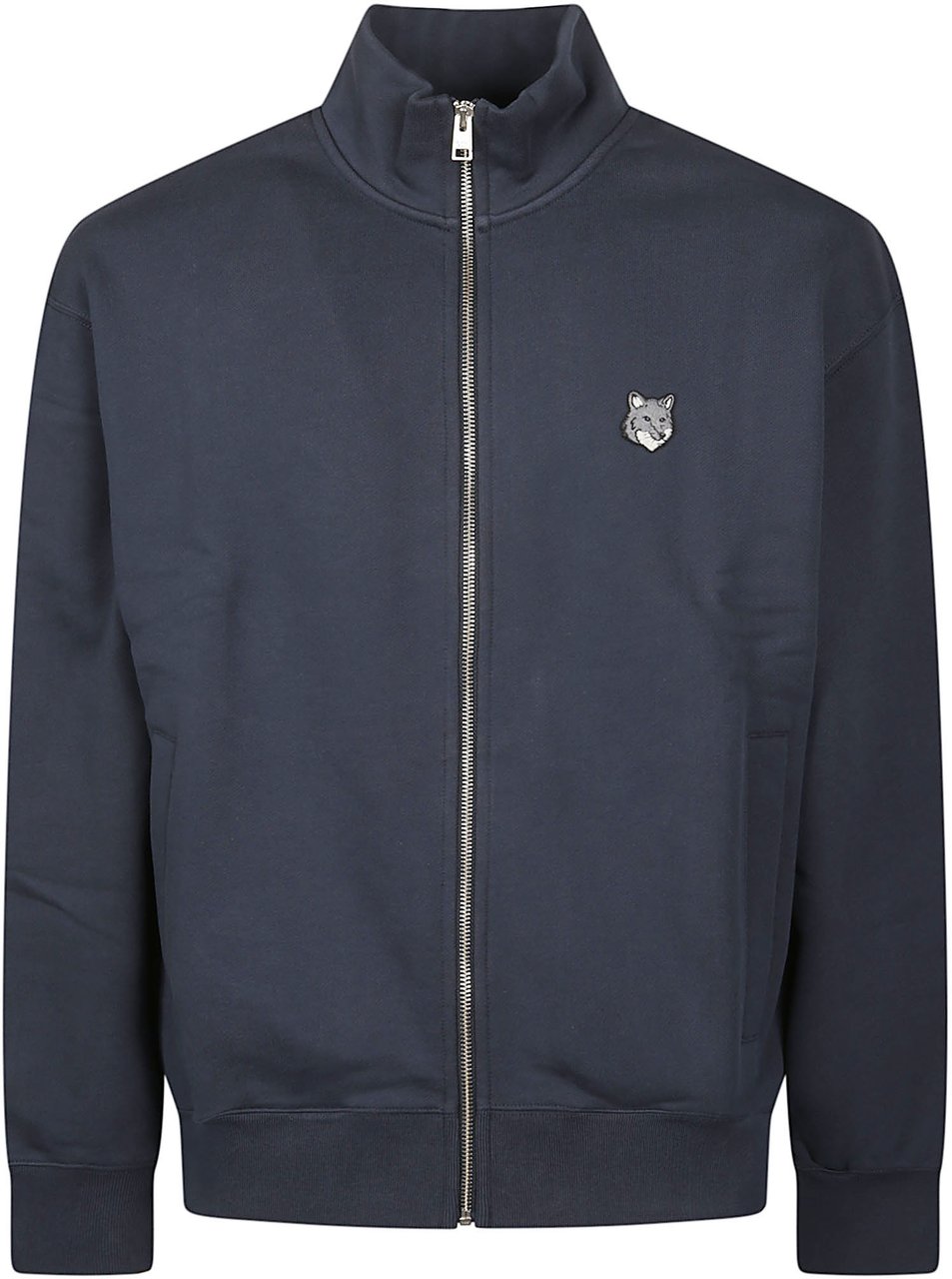 Maison Kitsuné Fox Head Full Zip Comfort Sweatshirt Blue Blauw