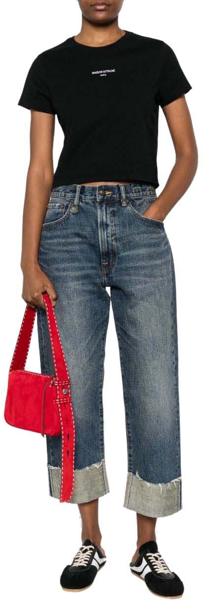 Maison Kitsuné Maison Kitsune' T-Shirts And Polos Black Zwart