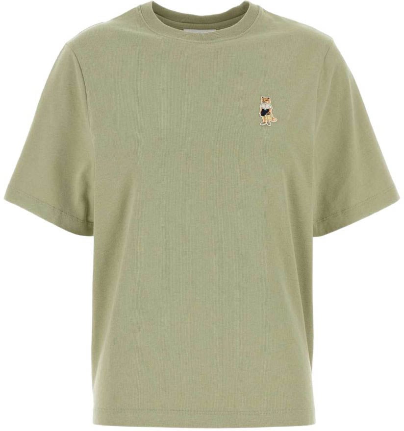 Maison Kitsuné Maison Kitsune' T-Shirts And Polos Verde Chiaro Groen