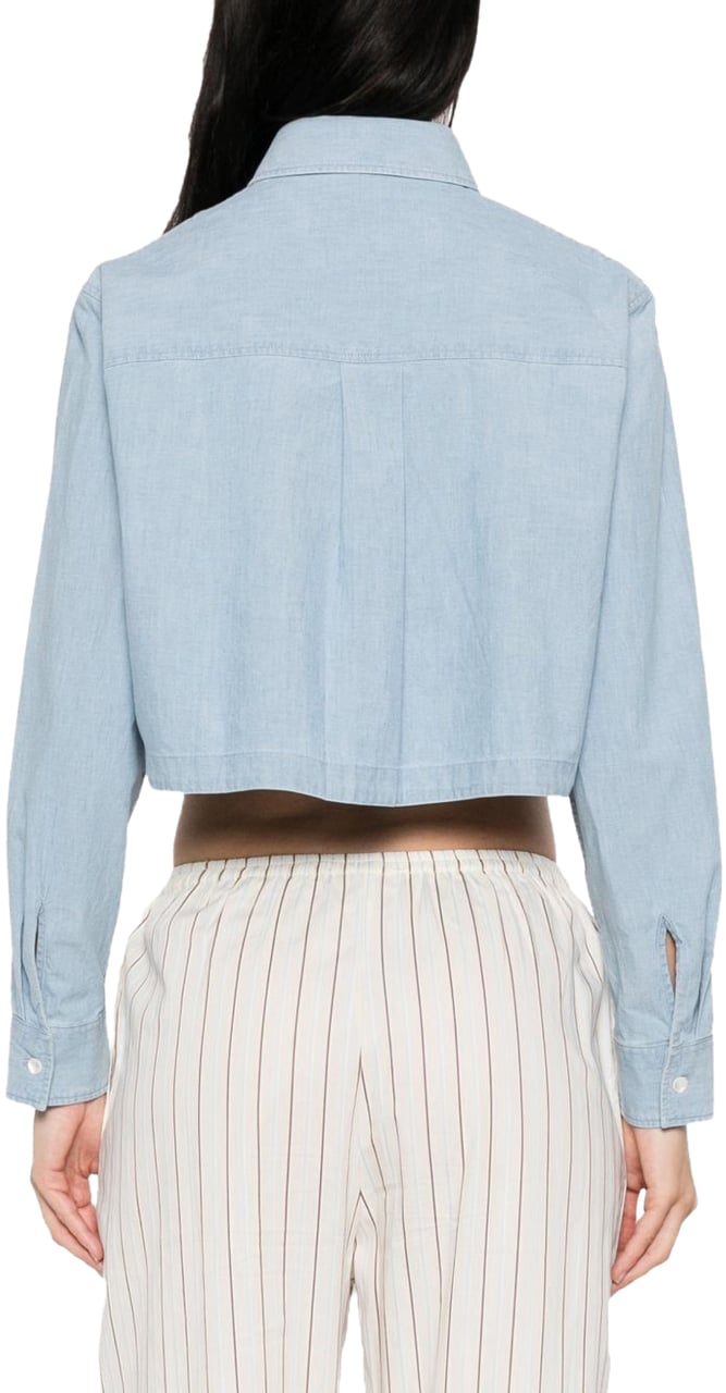 Maison Kitsuné Maison Kitsune' Shirts Clear Blue Blauw