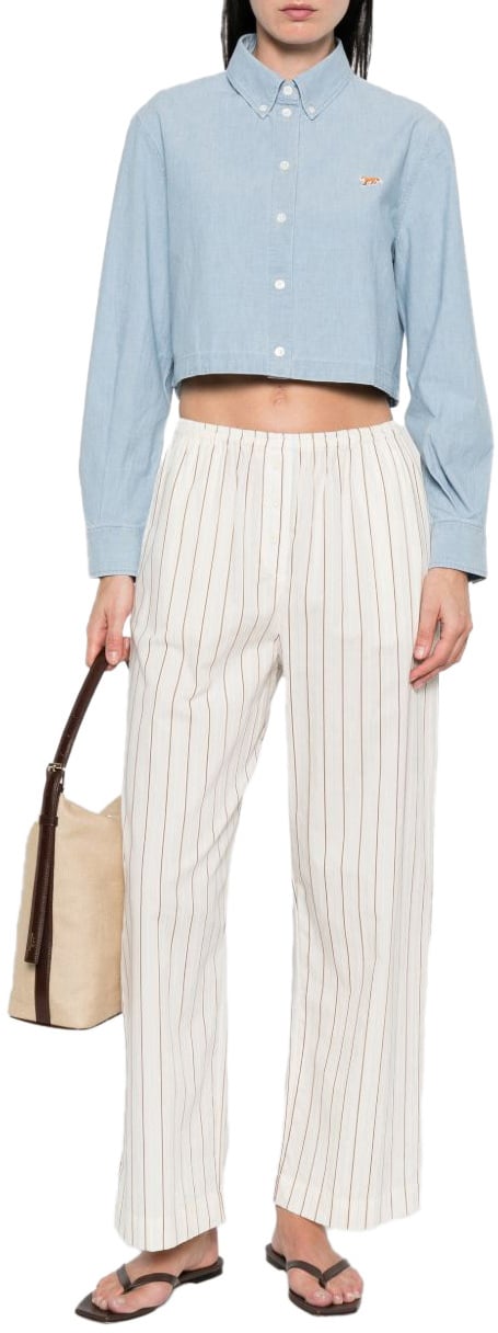 Maison Kitsuné Maison Kitsune' Shirts Clear Blue Blauw