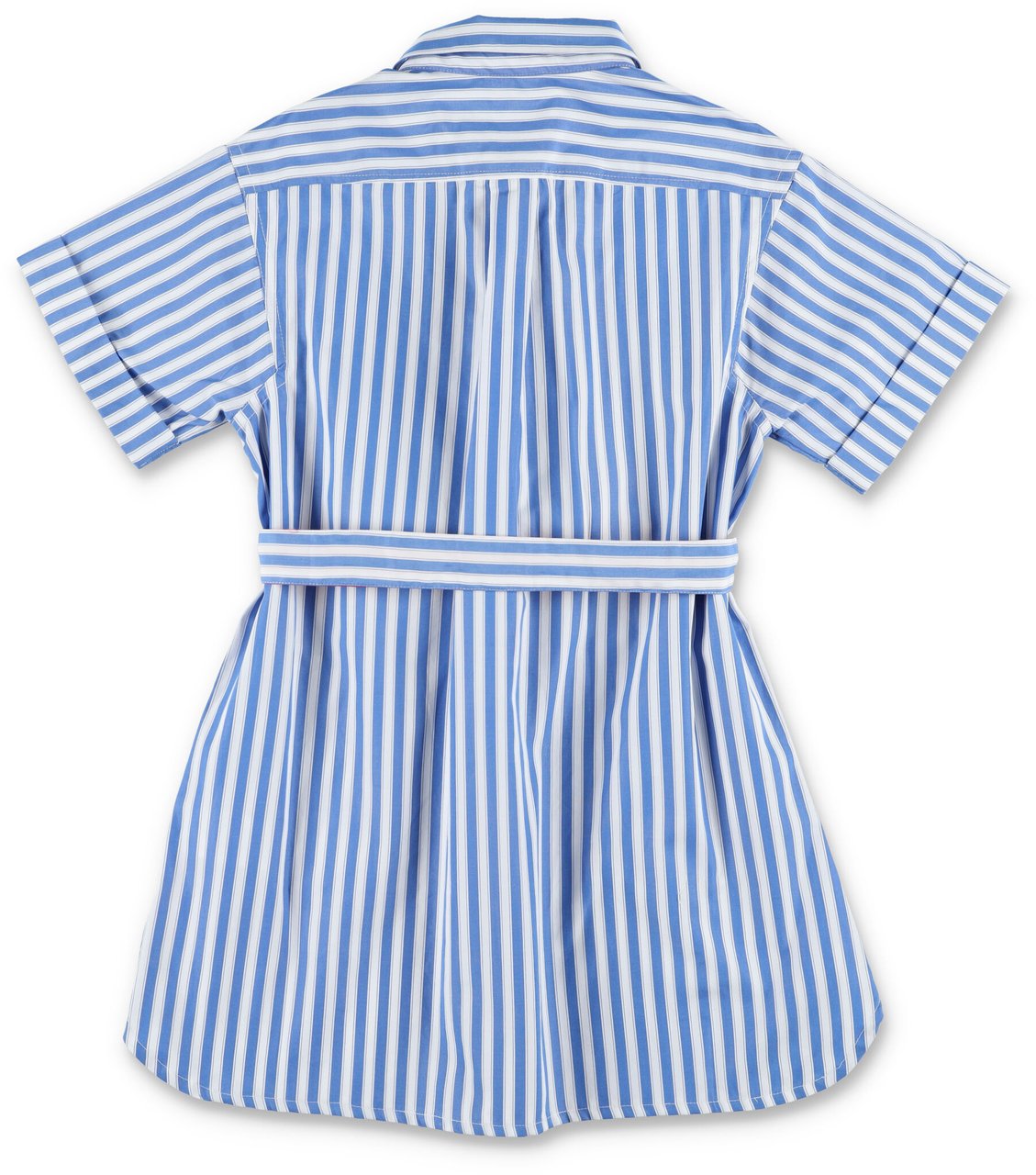 Maison Kitsuné Shirt Belt Dress Stripes Prussian Blue Stripes Lichtblauw