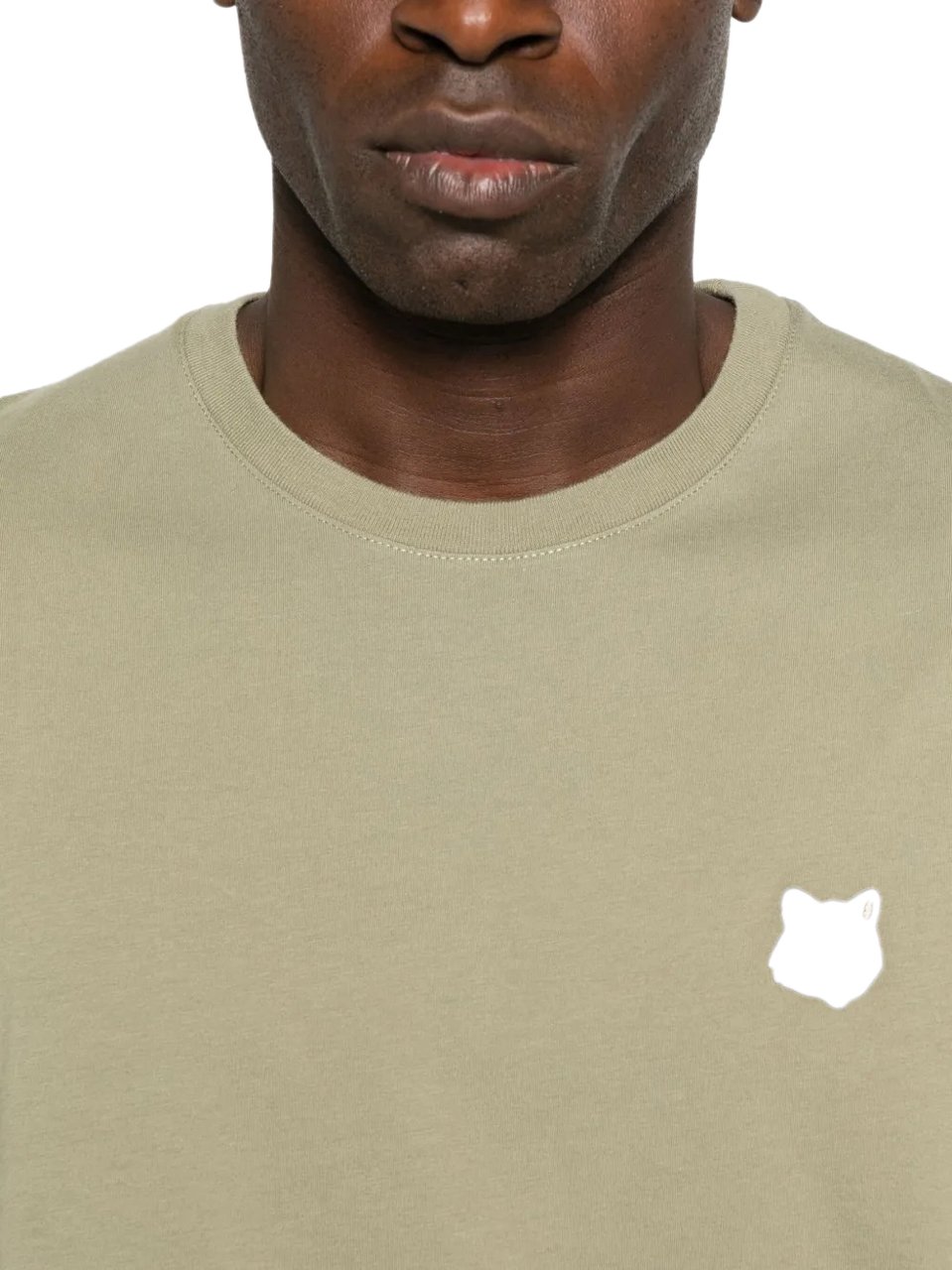 Maison Kitsuné t shirt en coton a motif fox Groen